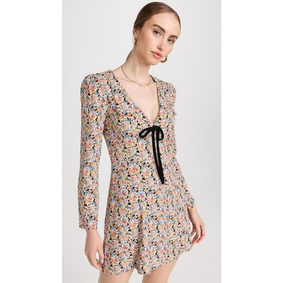 💕REFORMATION💕 Mavis Dress ~ Trix Multi-Color Floral Print 8 NWOT - Picture 7 of 16